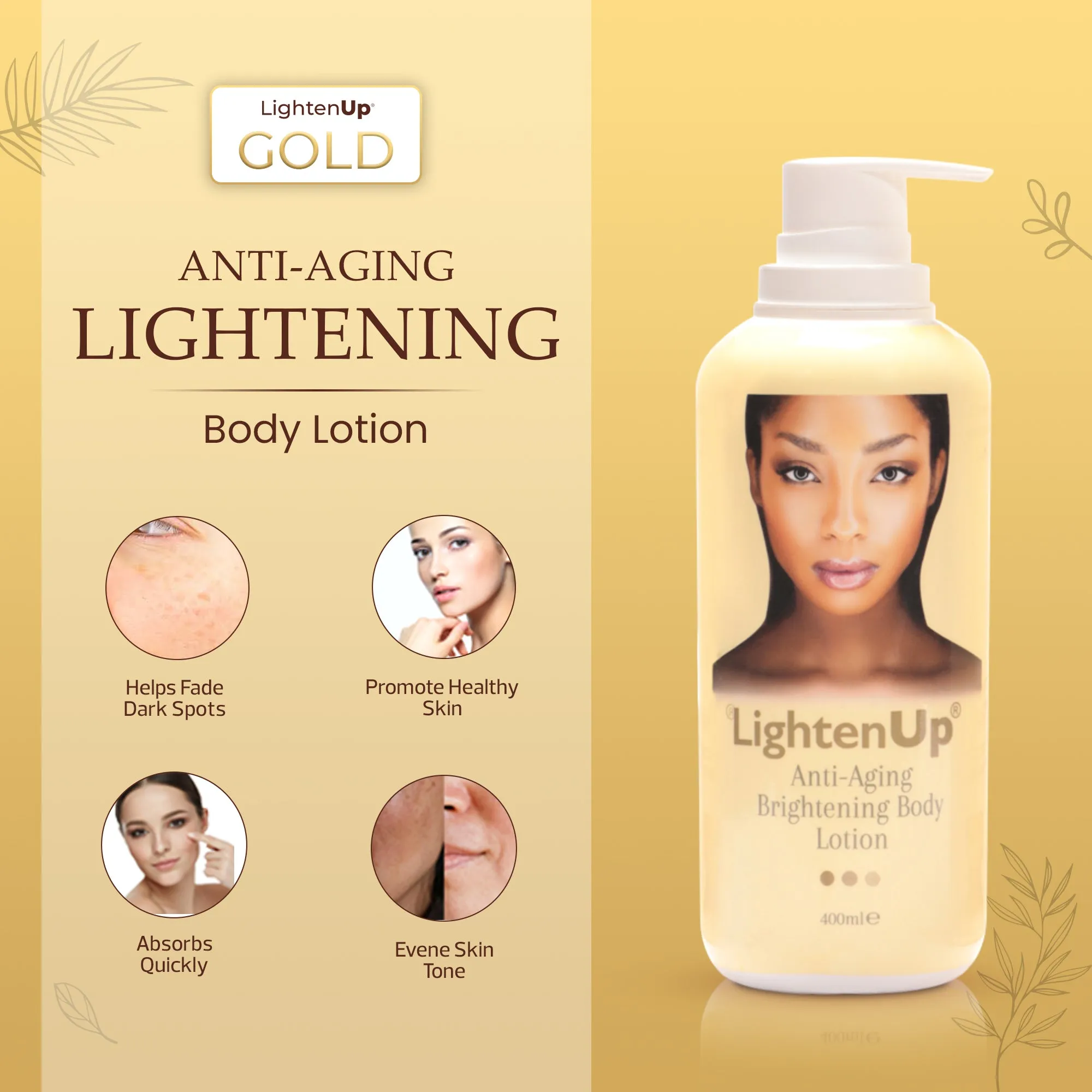 LightenUp Anti-Aging Lightening Body Lotion - 400ml