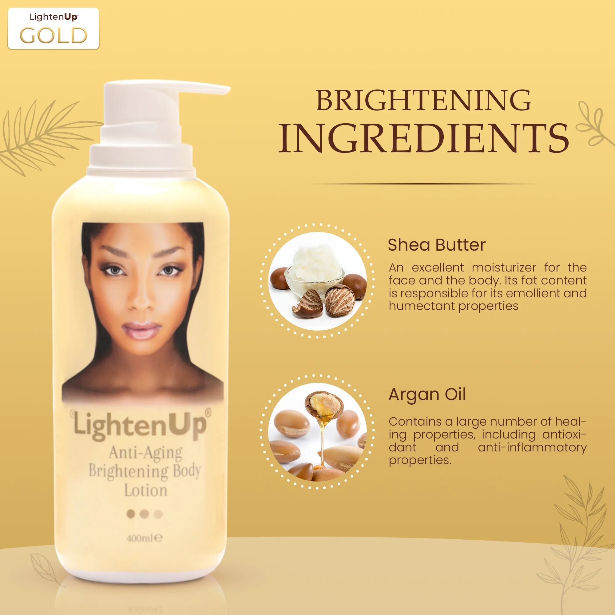 LightenUp Anti-Aging Lightening Body Lotion - 400ml