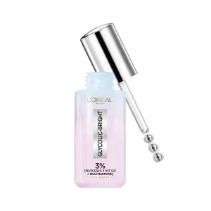 L'Oreal Paris Glycolic Bright Eye Serum with 3% Glycolic Acid    Vitamin CG   Niacinamide 20ML