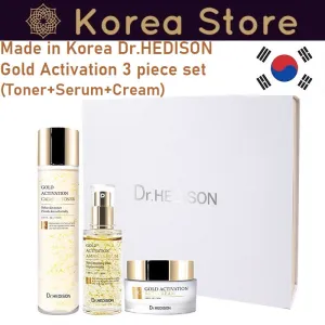 Made in Korea Dr.HEDISON Gold Activation 3 piece set (Toner Serum Cream)
