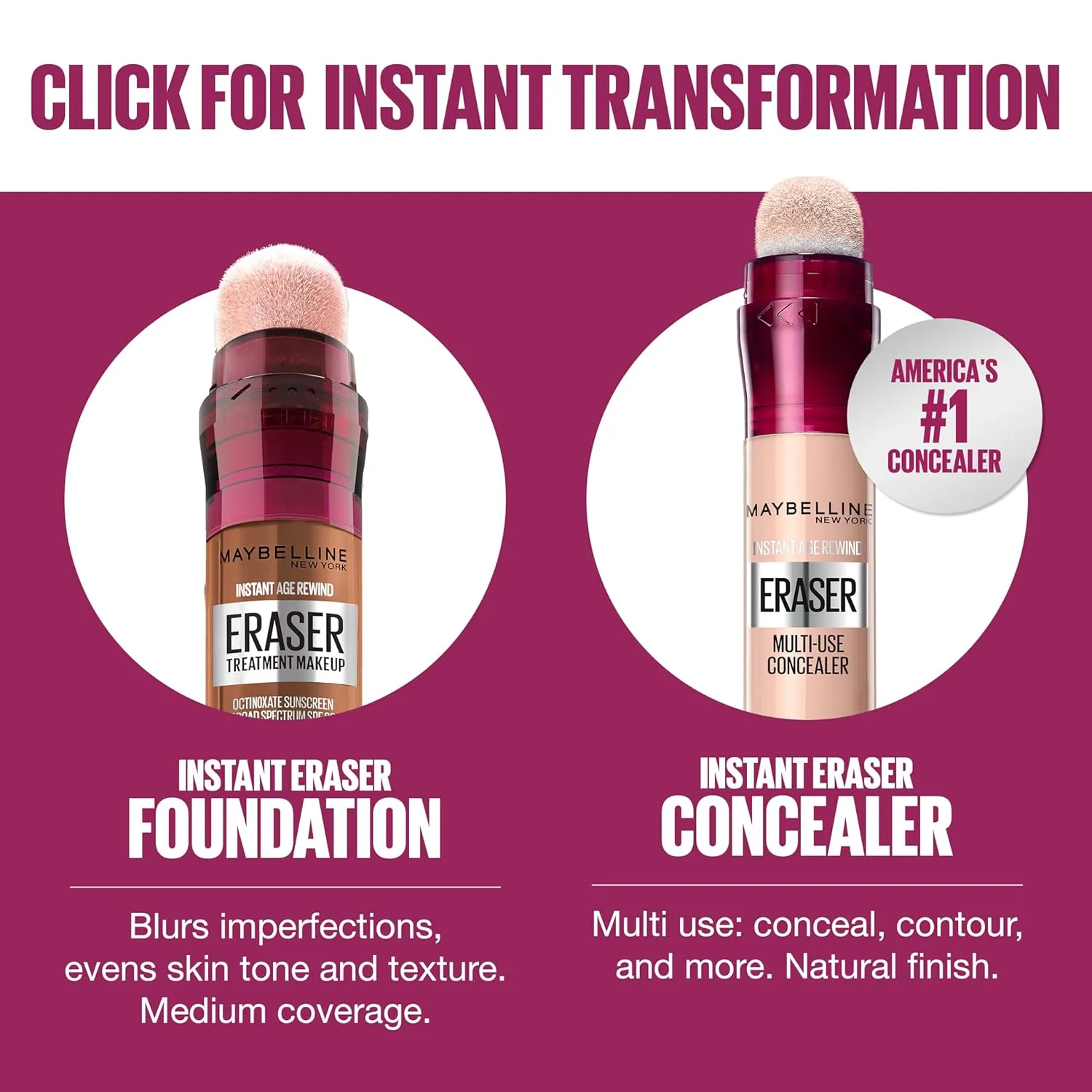 Maybelline Instant Age Rewind Eraser Foundation with SPF 20 and Moisturizing ProVitamin B5, 130, 1 Count (Packaging May Vary)