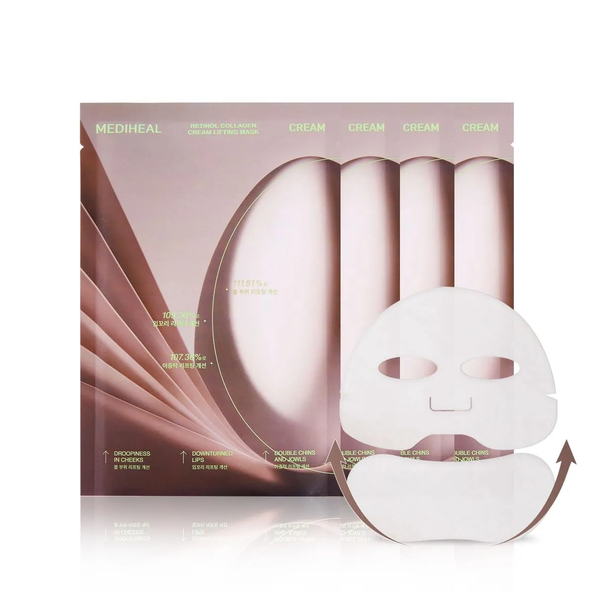 Mediheal Retinol Collagen Cream Lifting Mask (4pcs）