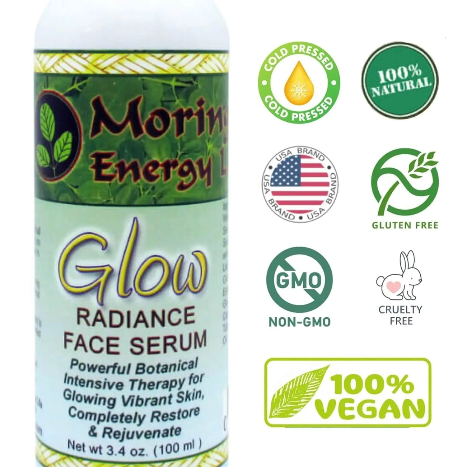 Moringa Glow Radiance Face Serum 3.4 oz