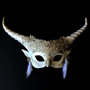 Mythical Horn Mask - White Gold