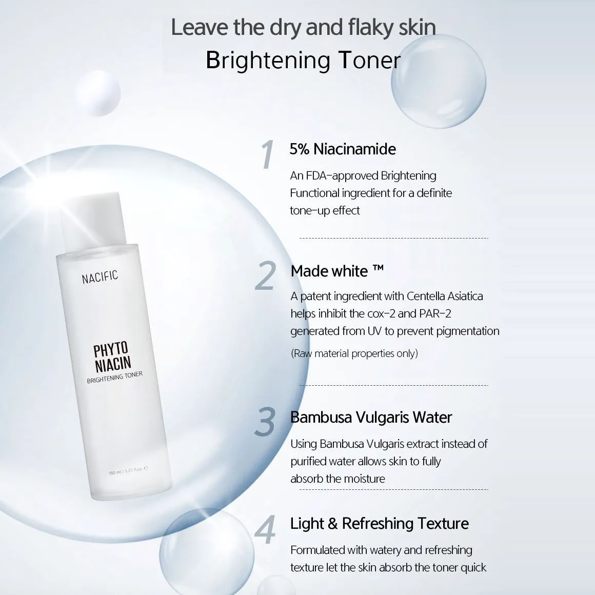 NACIFIC Phyto Niacin Brightening Toner 150ml (5% Niacinamide)