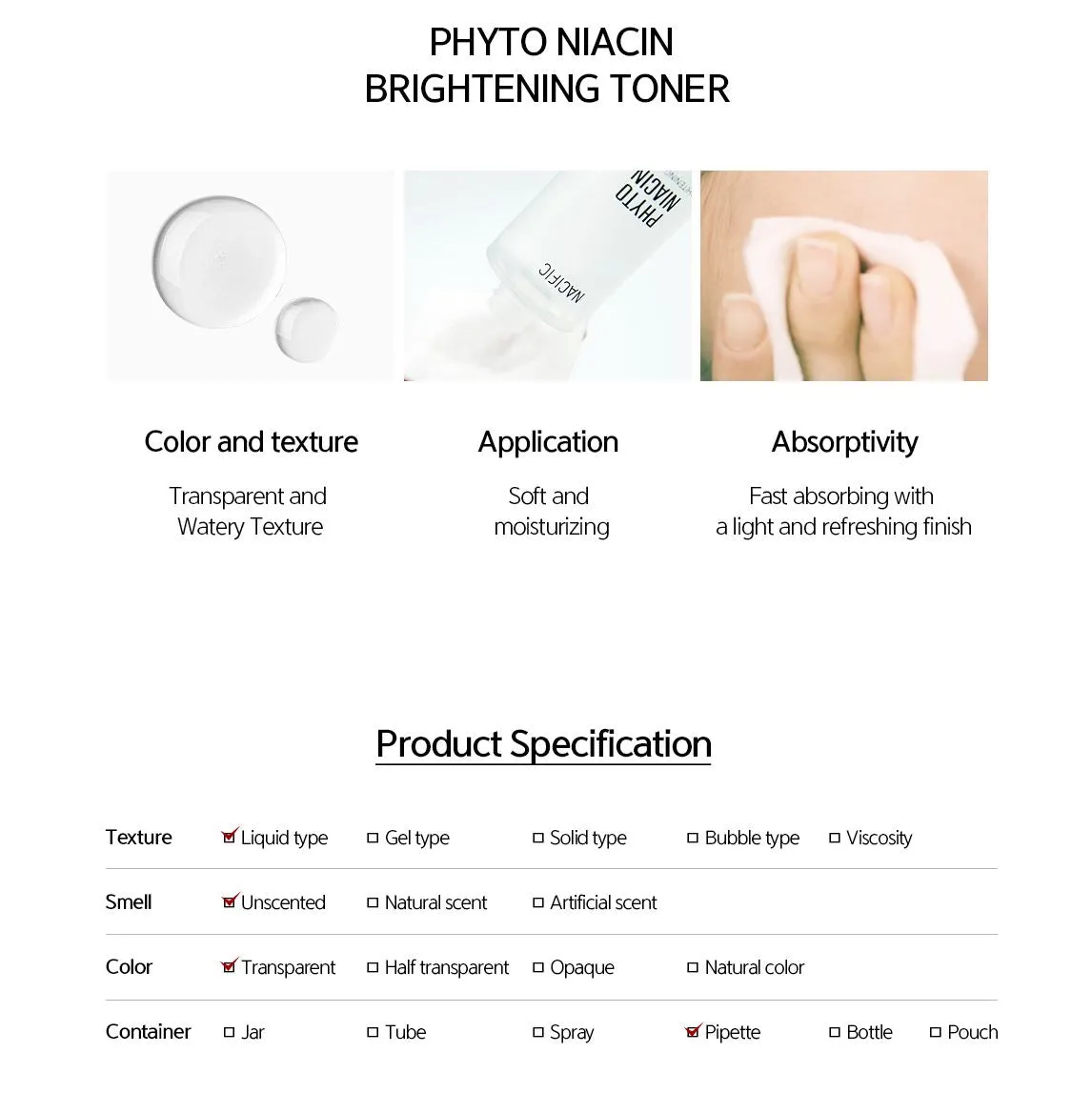 NACIFIC Phyto Niacin Brightening Toner 150ml (5% Niacinamide)