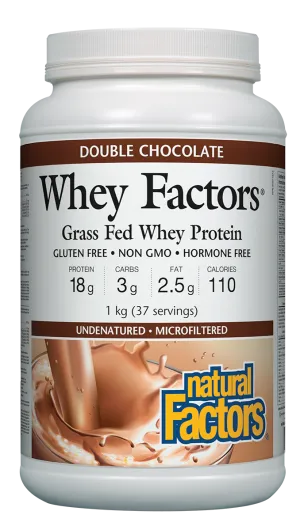 Natural Factors Whey Factors® Double Chocolate Protein Powder - 1kg