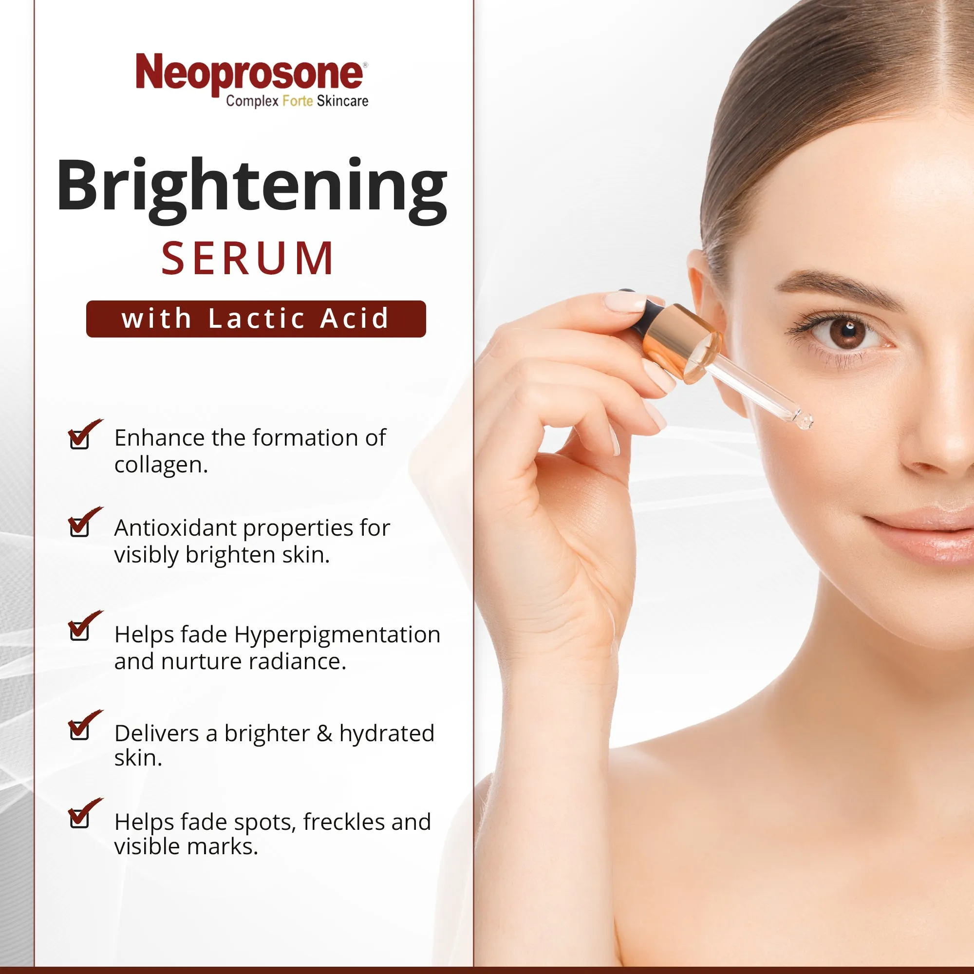 Neoprosone Brightening Serum - For Clear Skin - 30 ml / 1 oz