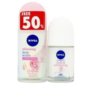 Nivea Brightening Deep Serum 50ml   Extra Brightening Roll On Deodorant 25ml