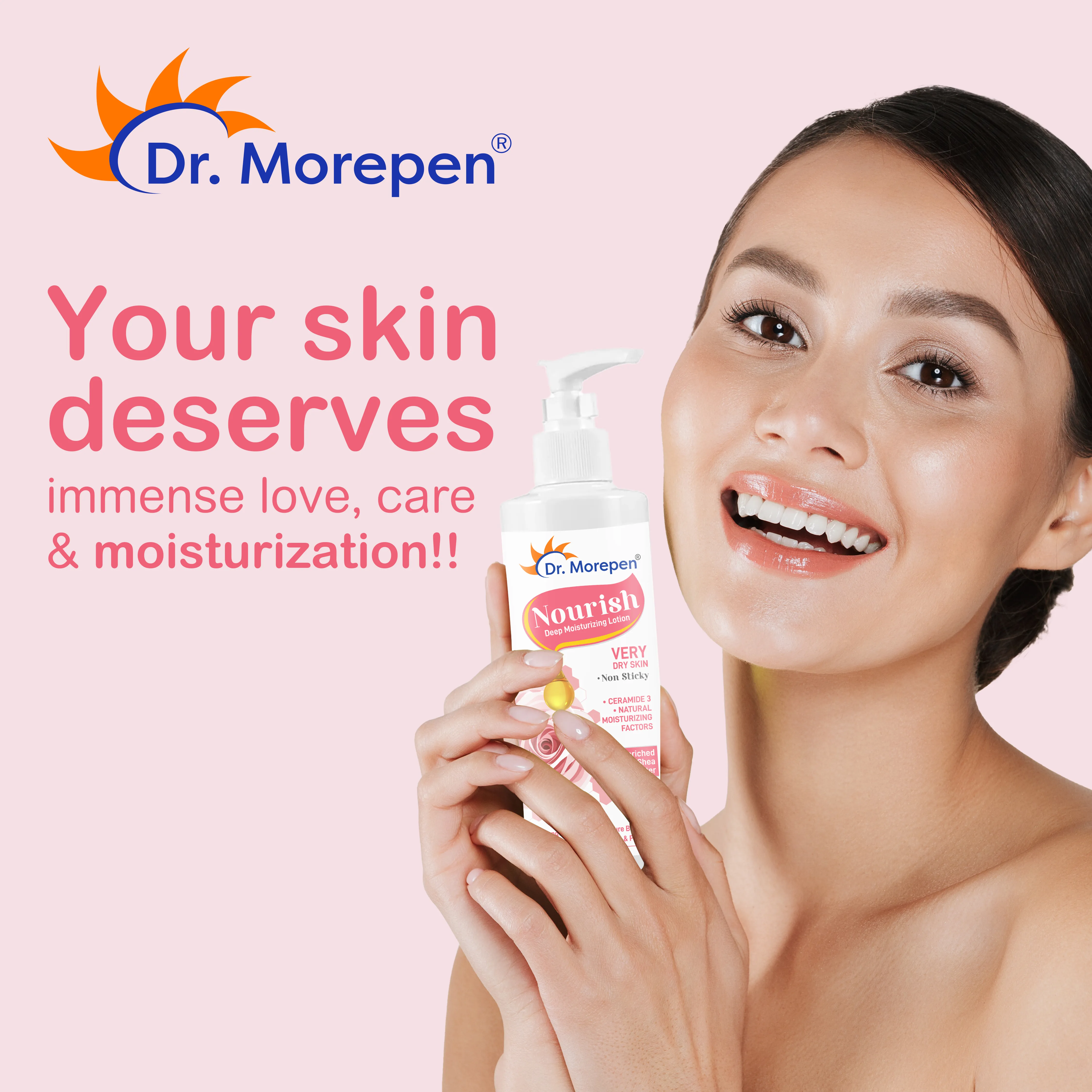 Nourish Body Deep Moisturizing Lotion -By Dr. Morepen (Pack of 2)
