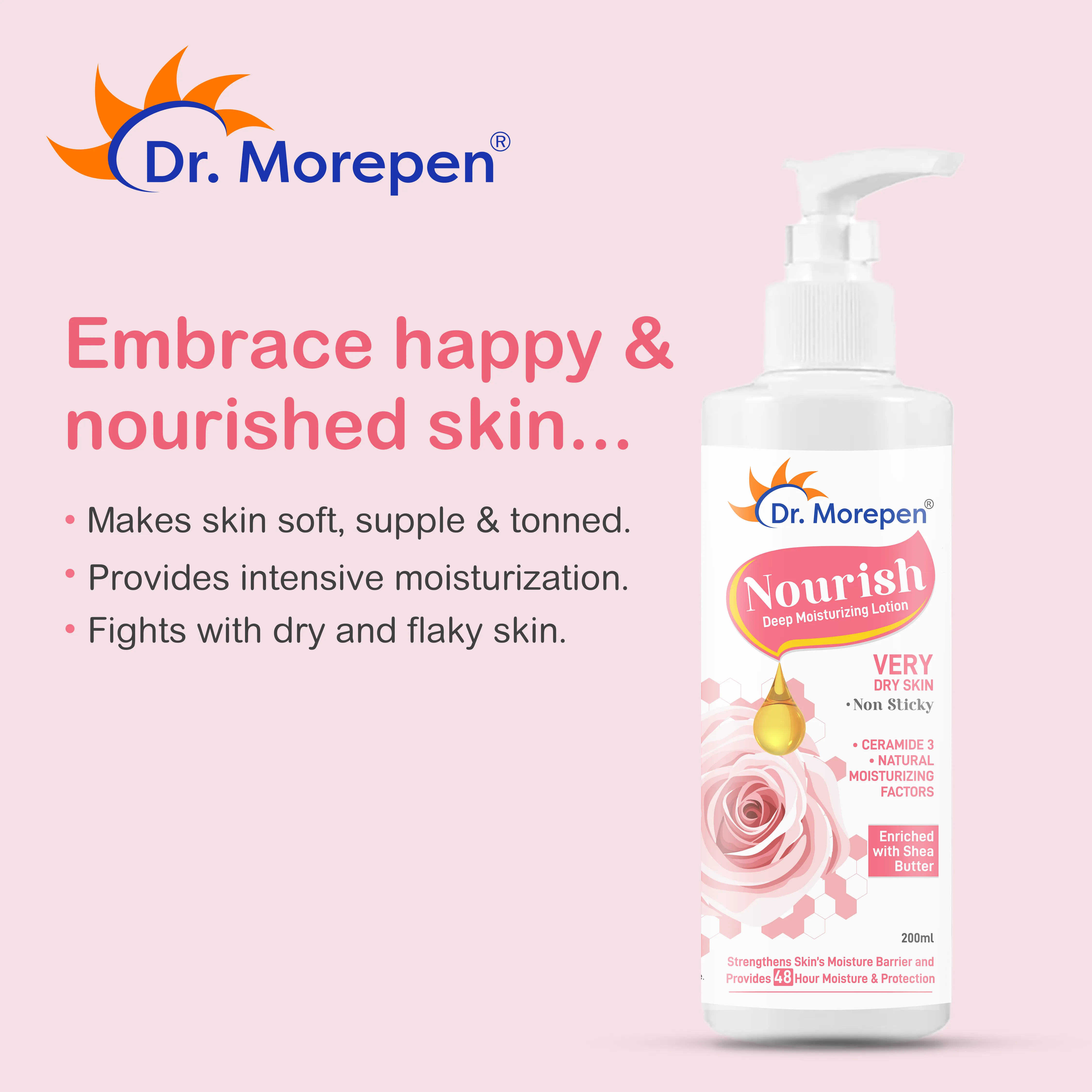 Nourish Body Deep Moisturizing Lotion -By Dr. Morepen (Pack of 2)