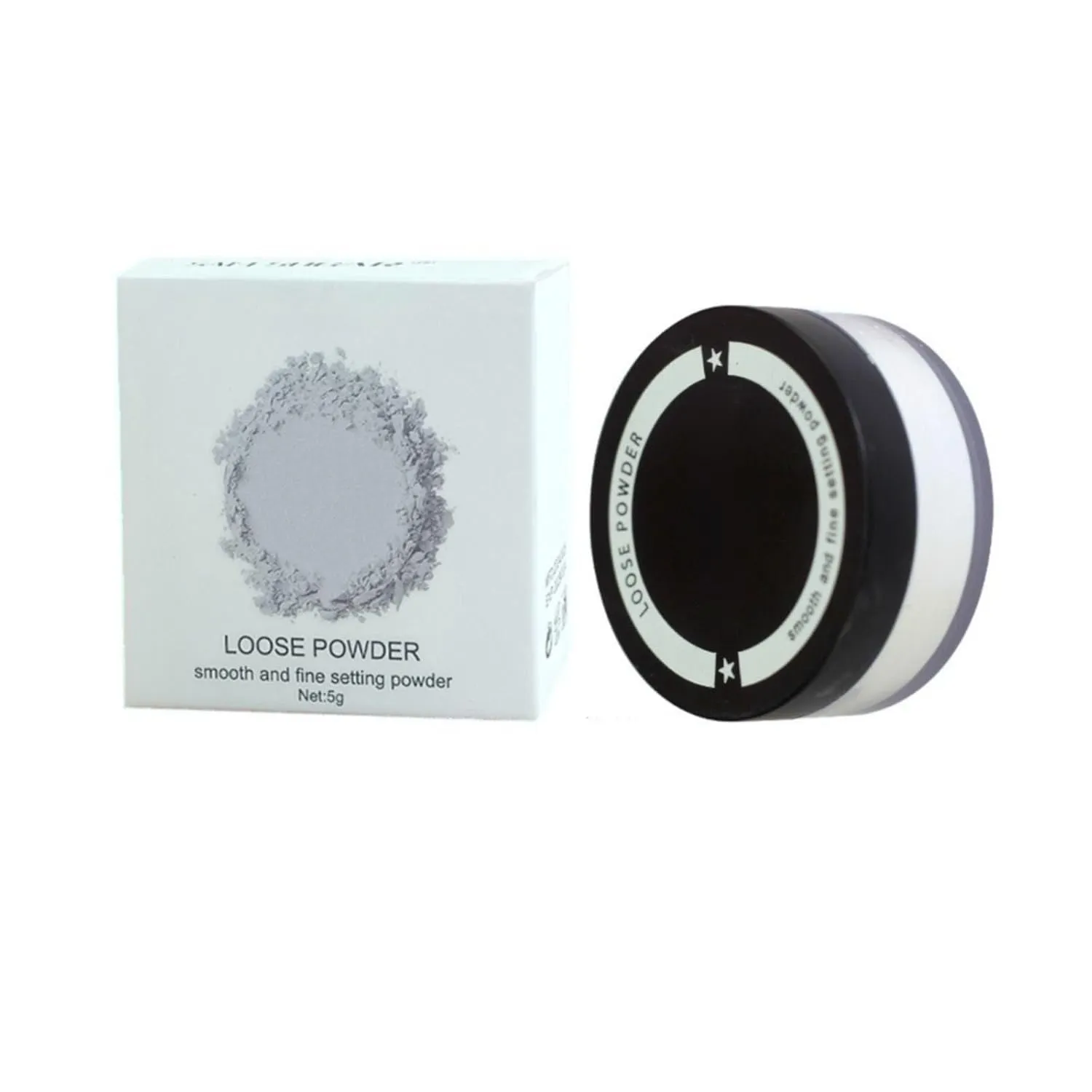 Oil Control Pressed Powder,Perfection Compact Powder,Long Lasting Finishing Powder Makeup Lightweight,Vegan (Black, One Size)