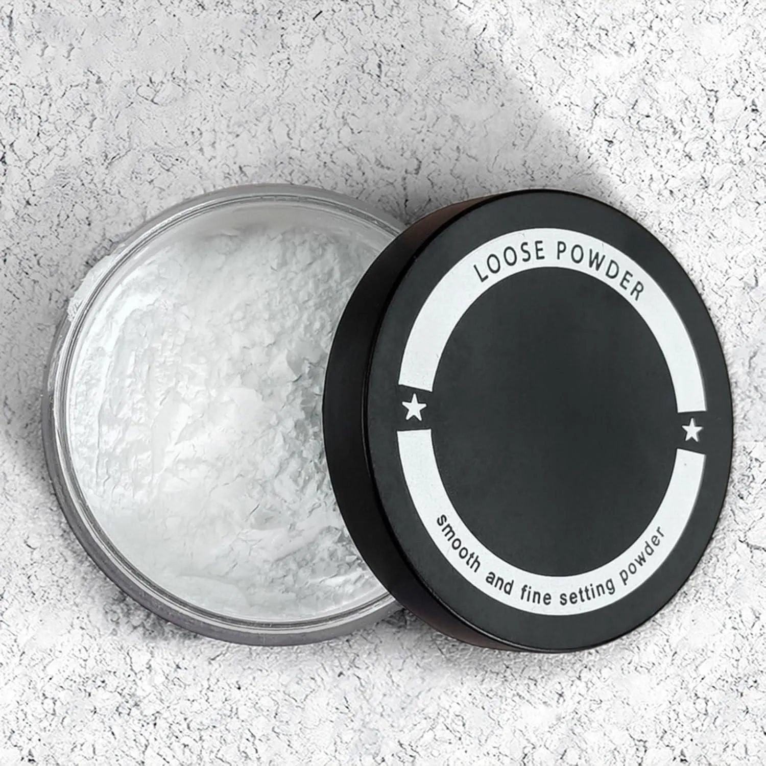 Oil Control Pressed Powder,Perfection Compact Powder,Long Lasting Finishing Powder Makeup Lightweight,Vegan (Black, One Size)
