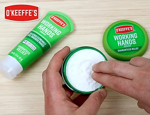O'Keeffe's Working Hands Hand Cream, Heals, Relieves and Repairs Extremely Dry, Cracked Hands, Boosts Moisture Levels, Value Jar 6.8oz/192g, (Pack of 1) K1680004