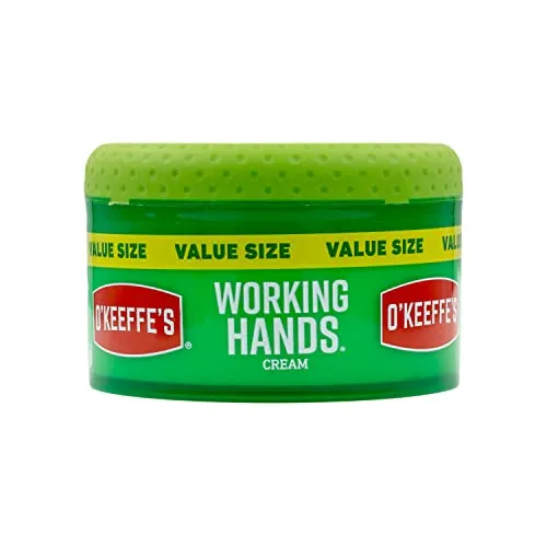 O'Keeffe's Working Hands Hand Cream, Heals, Relieves and Repairs Extremely Dry, Cracked Hands, Boosts Moisture Levels, Value Jar 6.8oz/192g, (Pack of 1) K1680004