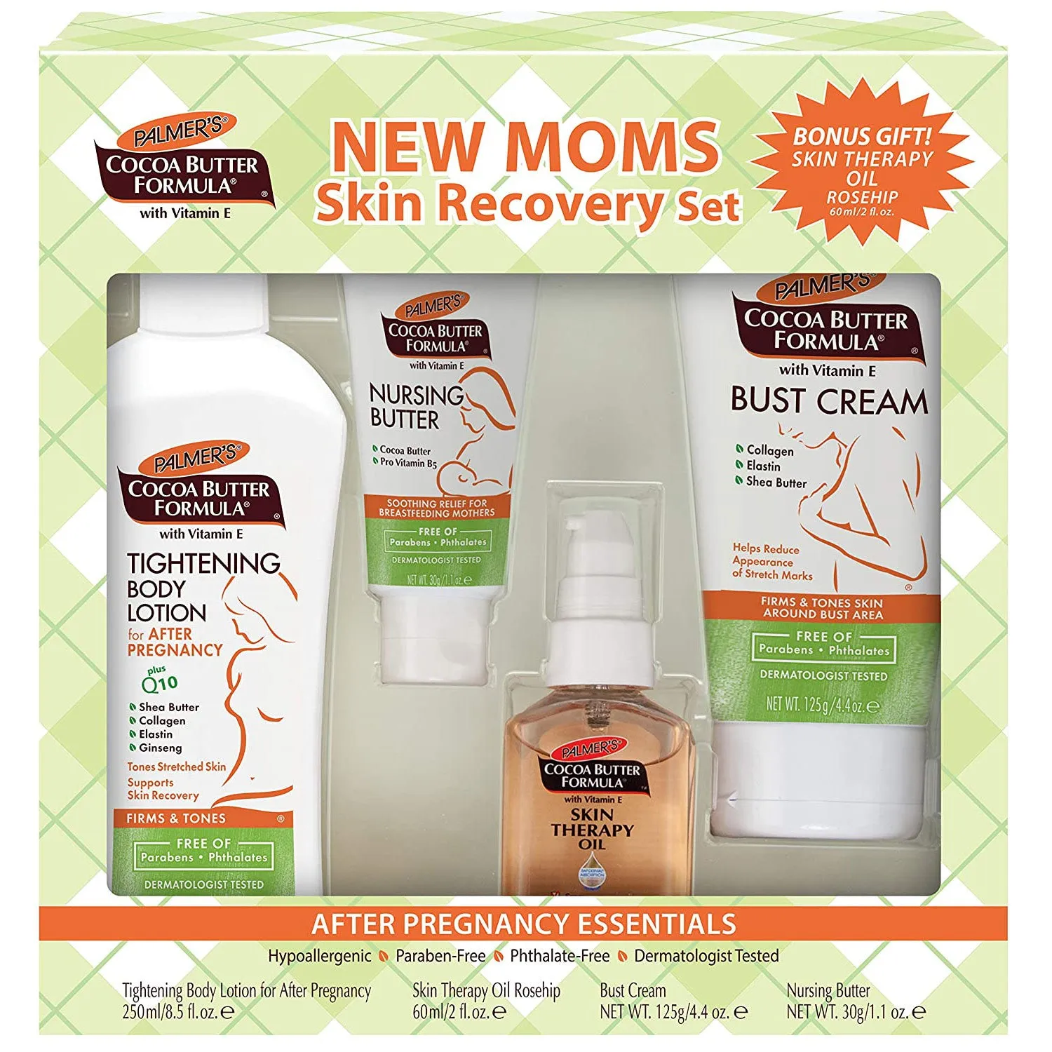 Palmers Cocoa Butter Formula New Moms 4-Piece After Pregnancy Skin Recovery Set
