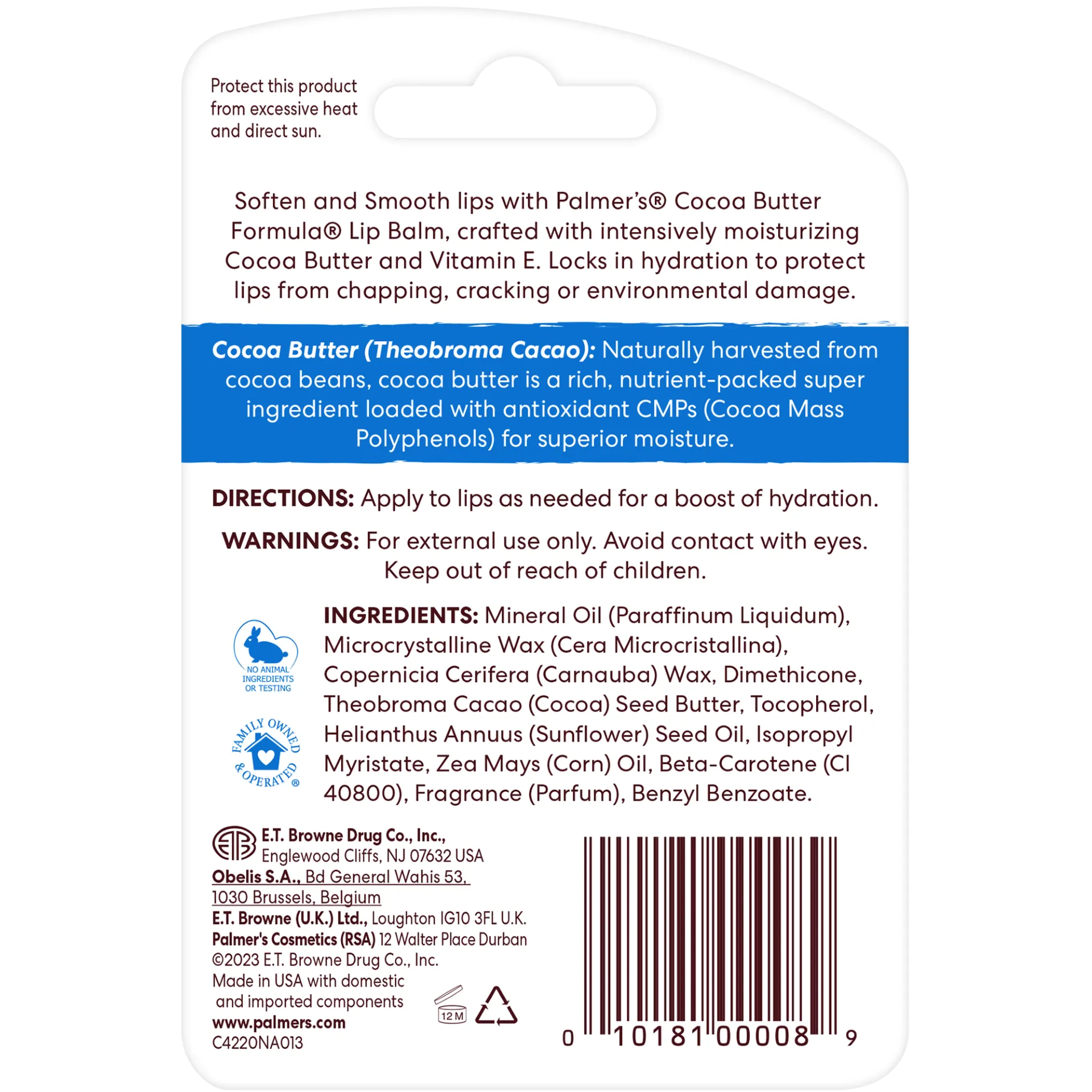Palmers Ultra Moisturising Lip Balm 4g