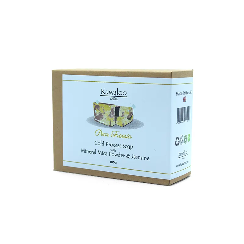'Pear Freesia' Organic Vegan Soap 100g - Mineral Mica Powder & Jasmine