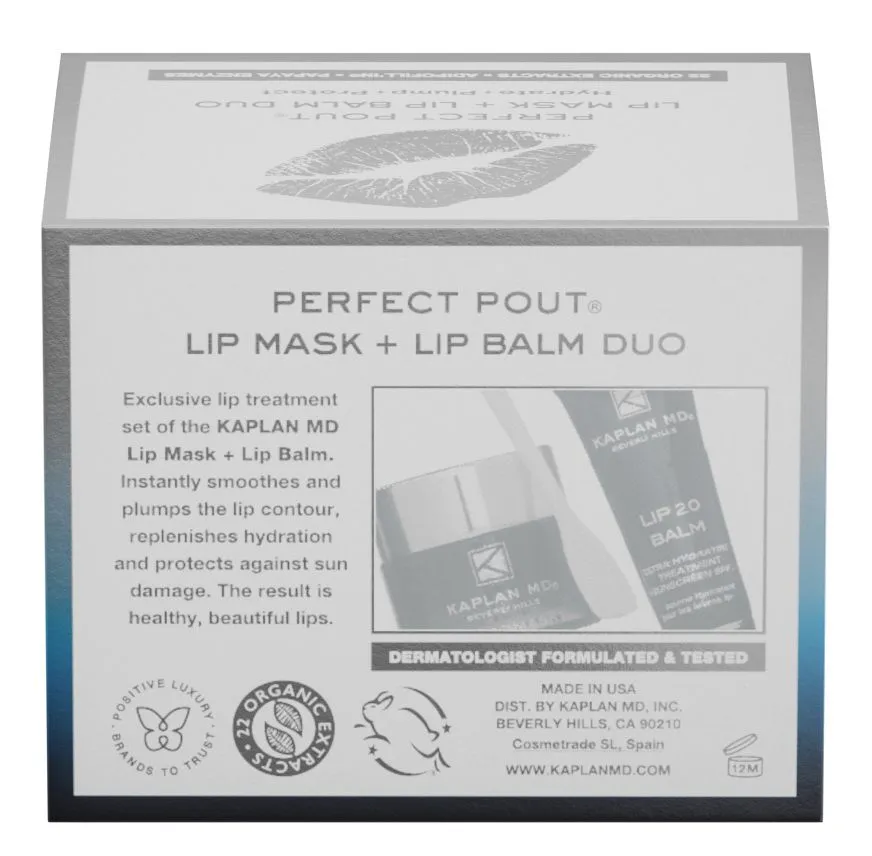 Perfect Pout Duo - Mini Lip Mask   Lip Balm Set In Crystal Clear