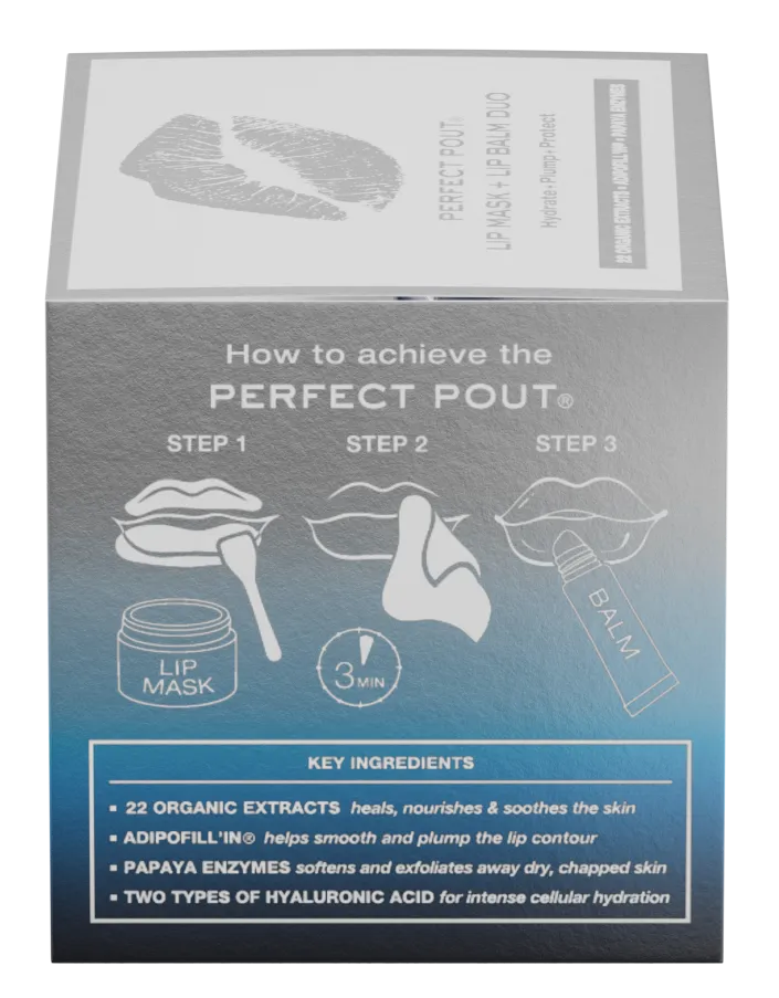 Perfect Pout Duo - Mini Lip Mask   Lip Balm Set In Crystal Clear