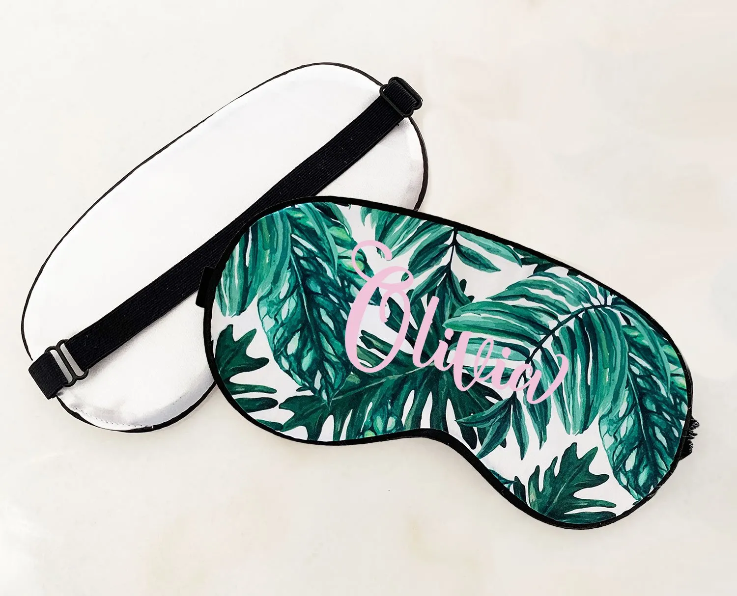 Personalized Palm Leaf Sleep Mask