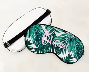 Personalized Palm Leaf Sleep Mask