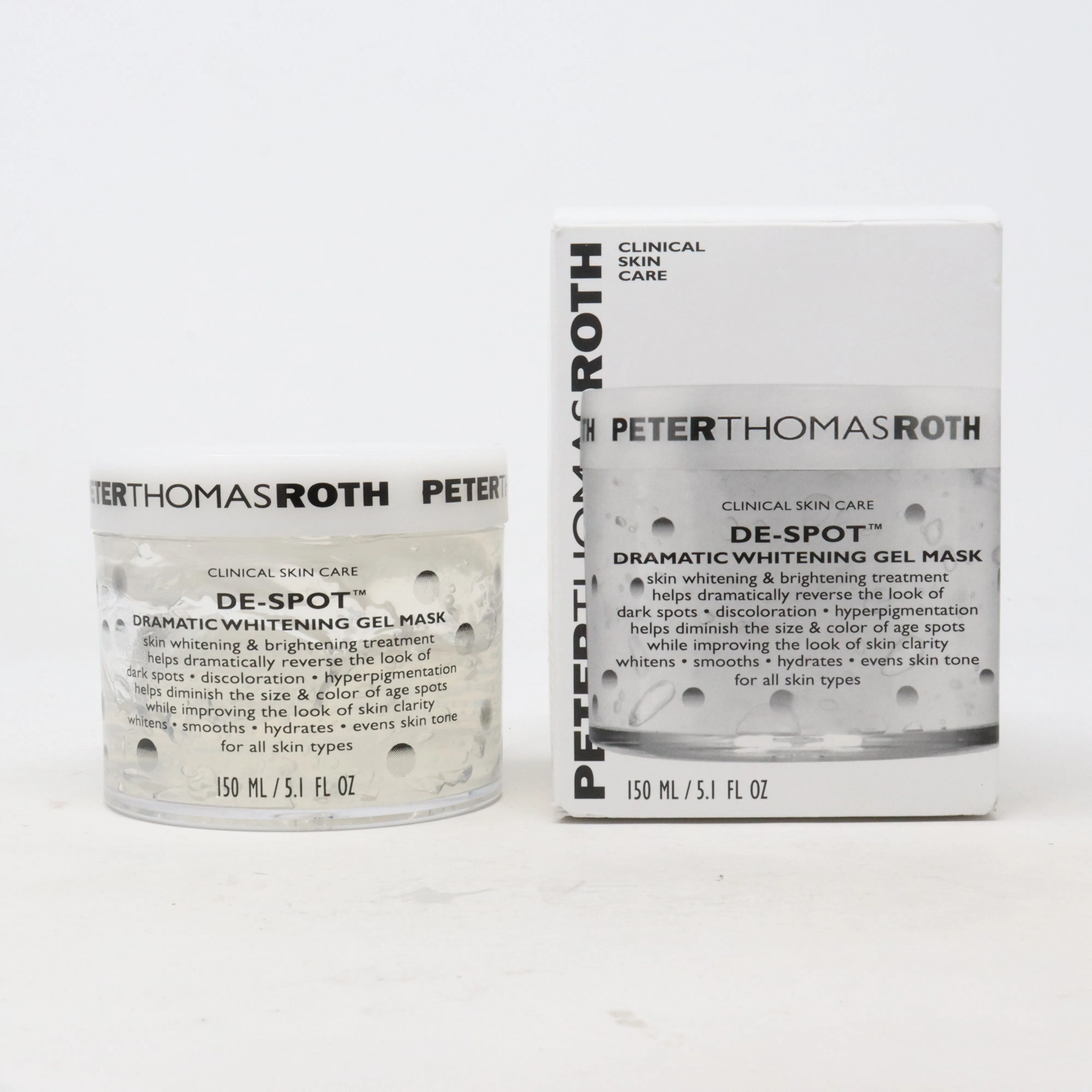 Peter Thomas Roth De-Spot Dramatic Whitening Gel Mask  5.1oz/150ml New With Box