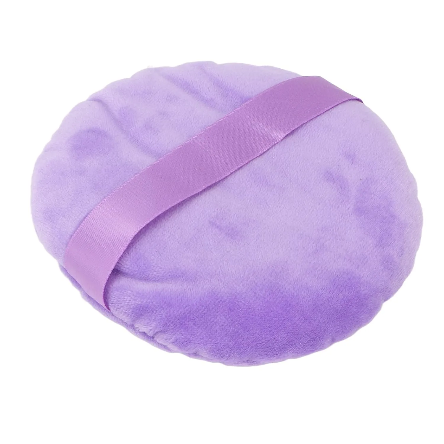 Powder Puff Wet Dry Use Washable Soft Swansdown Ultra Large Round Loose Powder Puff for Makeup (Purple)