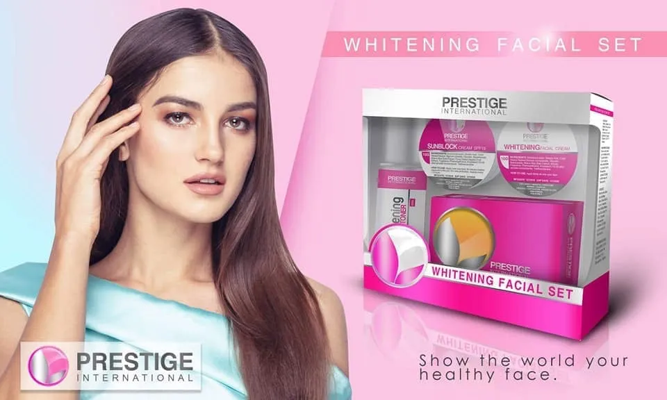 Prestige Whitening facial set - maintenance set  (Blue box)