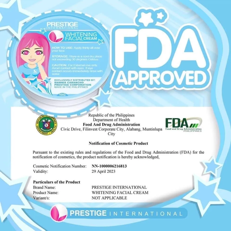 Prestige Whitening facial set - maintenance set  (Blue box)