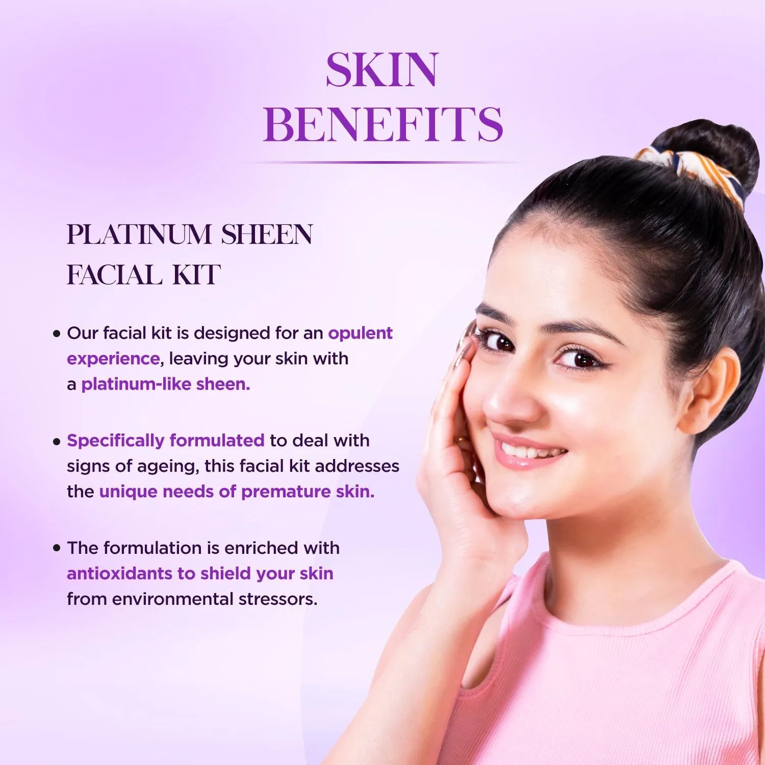 Professional Platinum sheen Facial kit | 6 Steps 12 facial kit Set