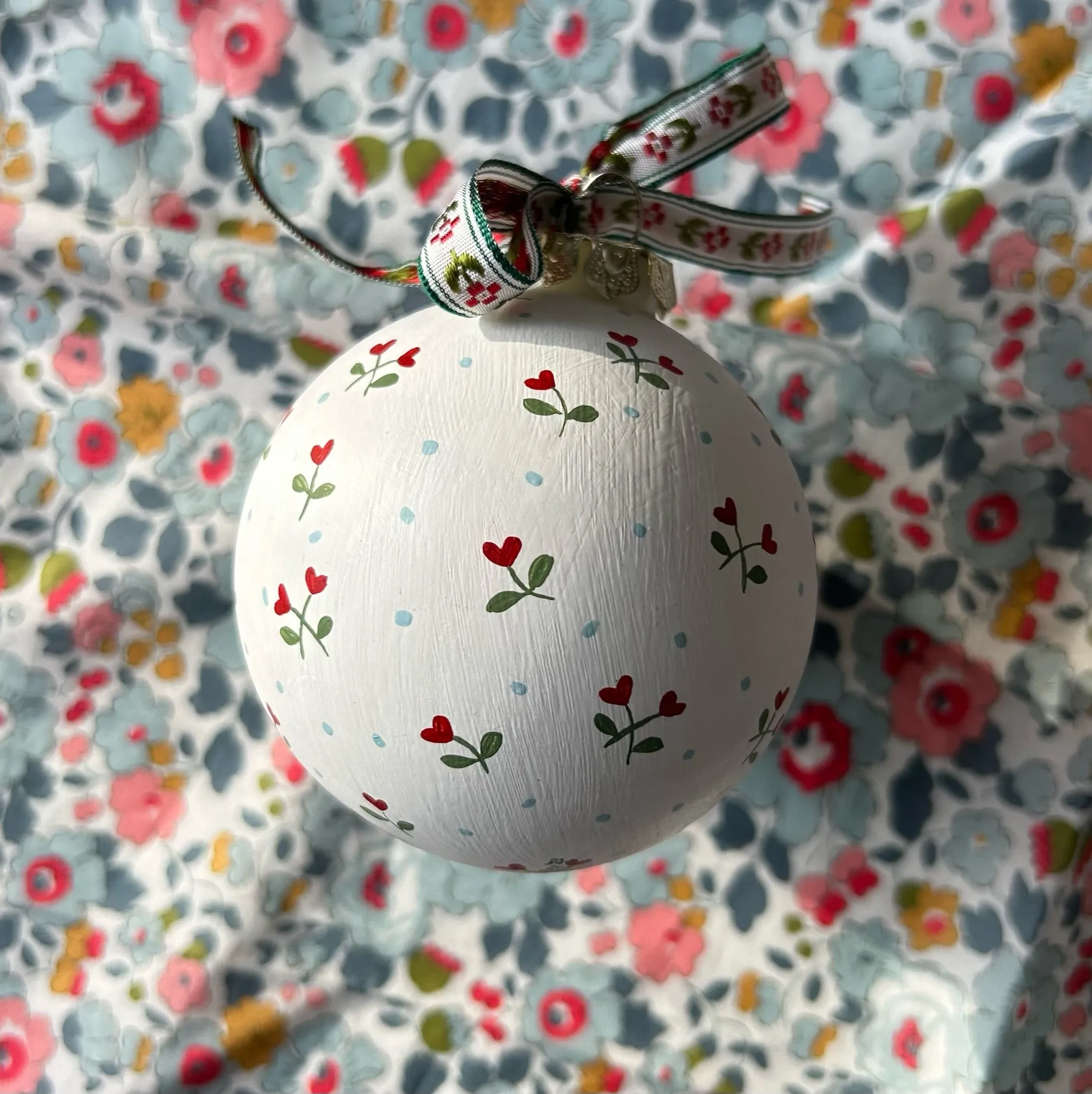 Red and Blue Bear Ornament