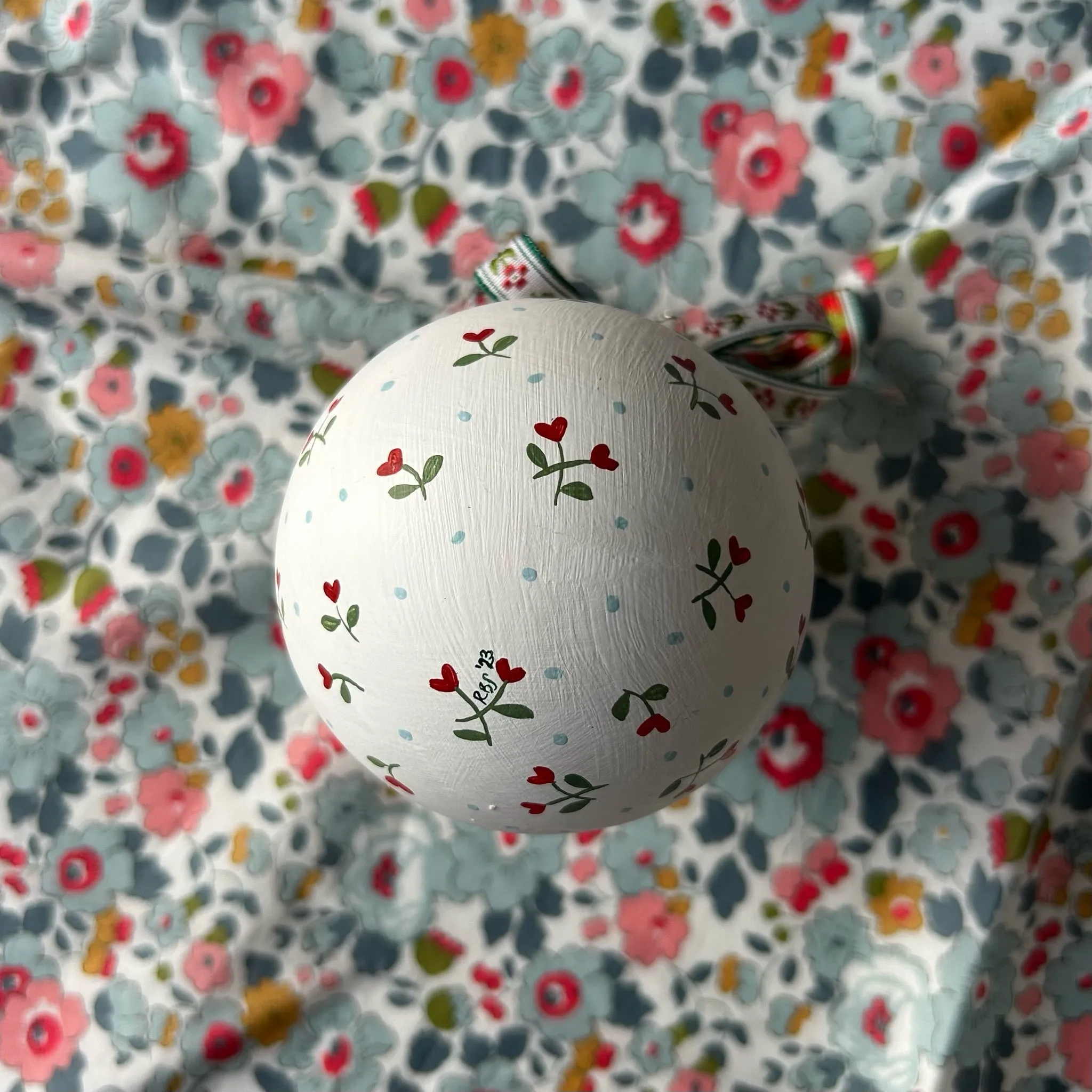 Red and Blue Bear Ornament