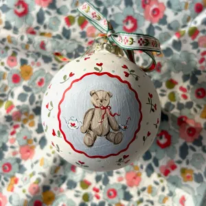 Red and Blue Bear Ornament