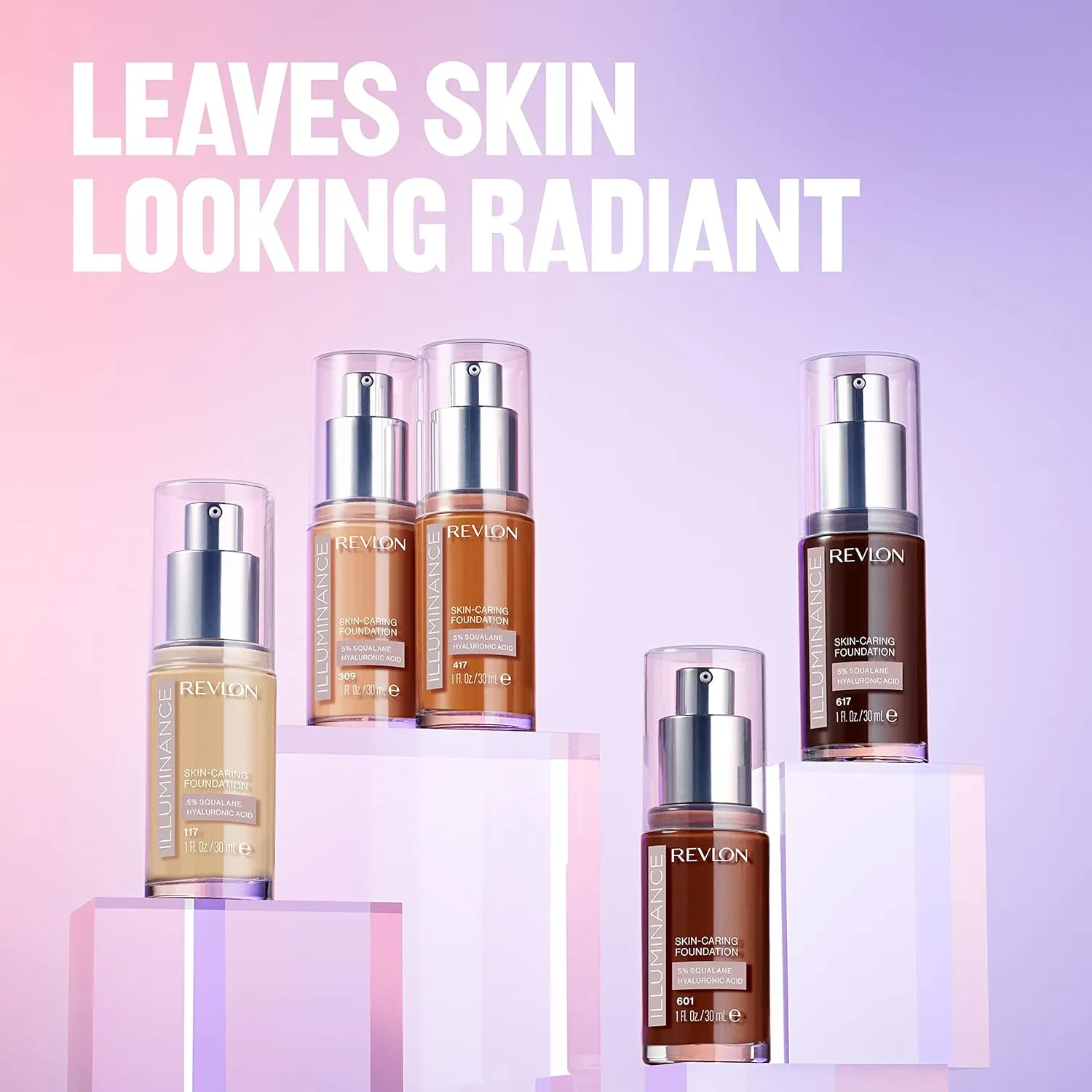 Revlon Illuminance Skin-Caring Liquid Foundation, Hyaluronic Acid, Hydrating and Nourishing Formula with Medium Coverage, 217 Beige, 1 fl oz