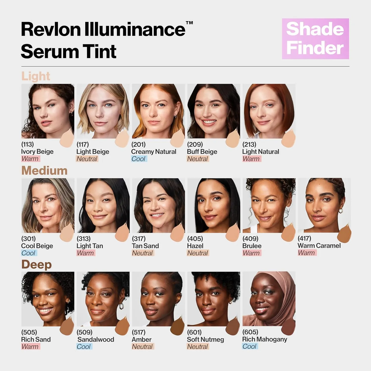 Revlon Illuminance Tinted Serum, Triple Hyaluronic Acid, Evens Out Skin Tone Over Time and Hydrates All Day, SPF 15, 517 Amber, 0.94 fl oz.