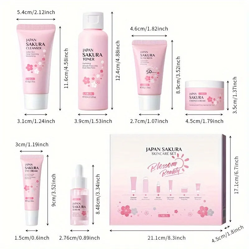 Sakura Skin Care Six-piece Set