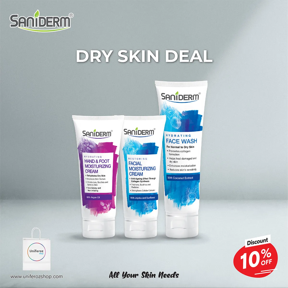Saniderm Dry Skin Deal (Flat 10% OFF)