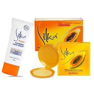 Silka Papaya Cream   Face Wash & Soap (Combo Offer)
