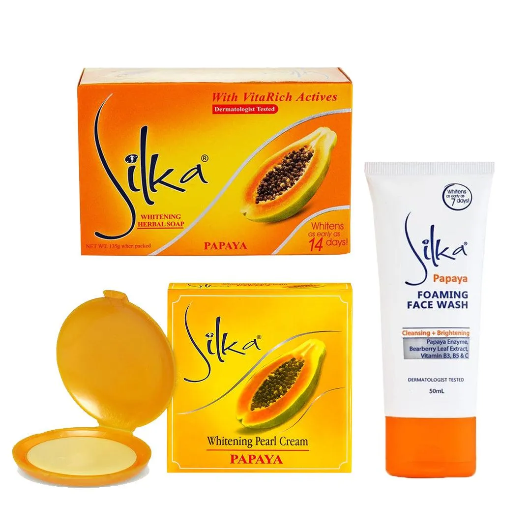 Silka Papaya Cream   Face Wash & Soap (Combo Offer)