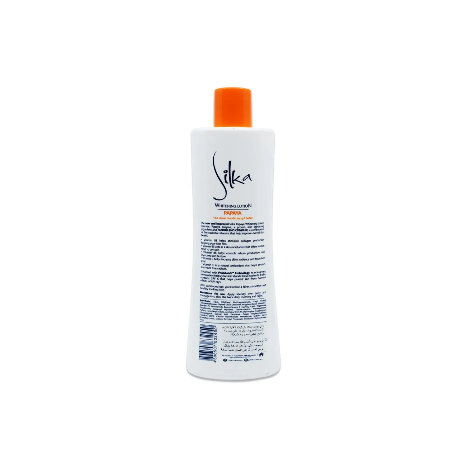 Silka Whitening Lotion Papaya 500ml Refill