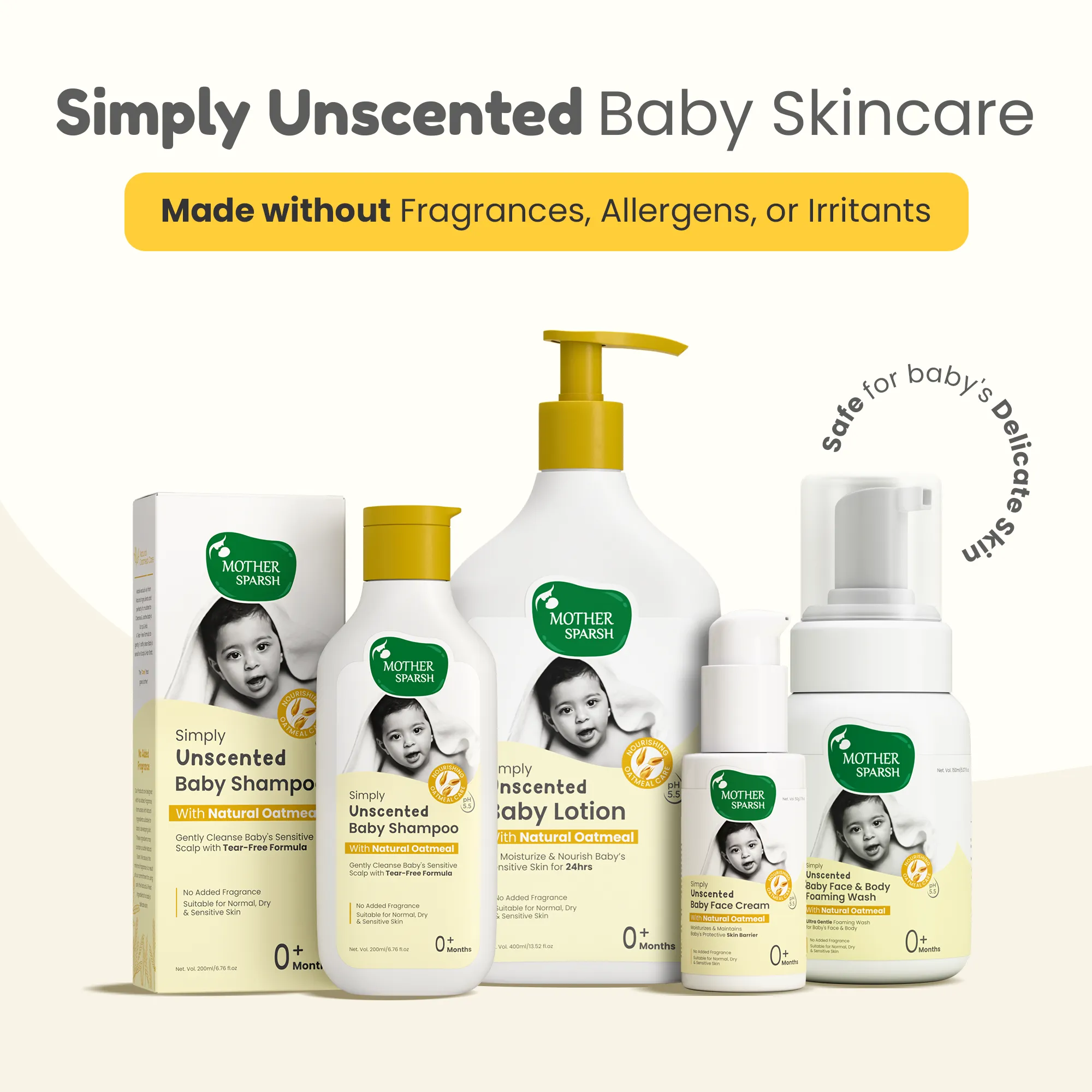 Simply Unscented Baby Lotion - Hydrating & Gentle for Sensitive Skin