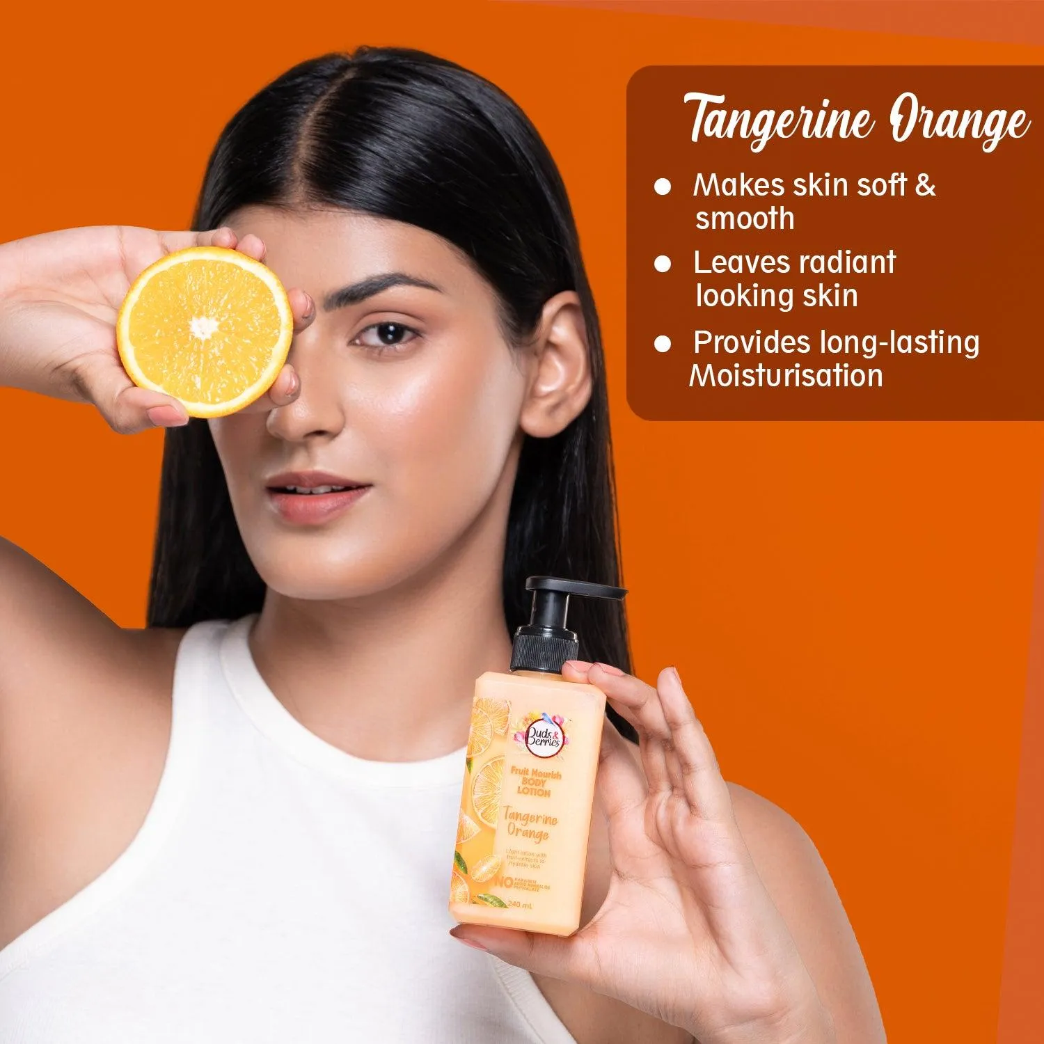 Tangerine Orange Fruit Nourish Body Gel Lotion, Normal Skin - 240 ml