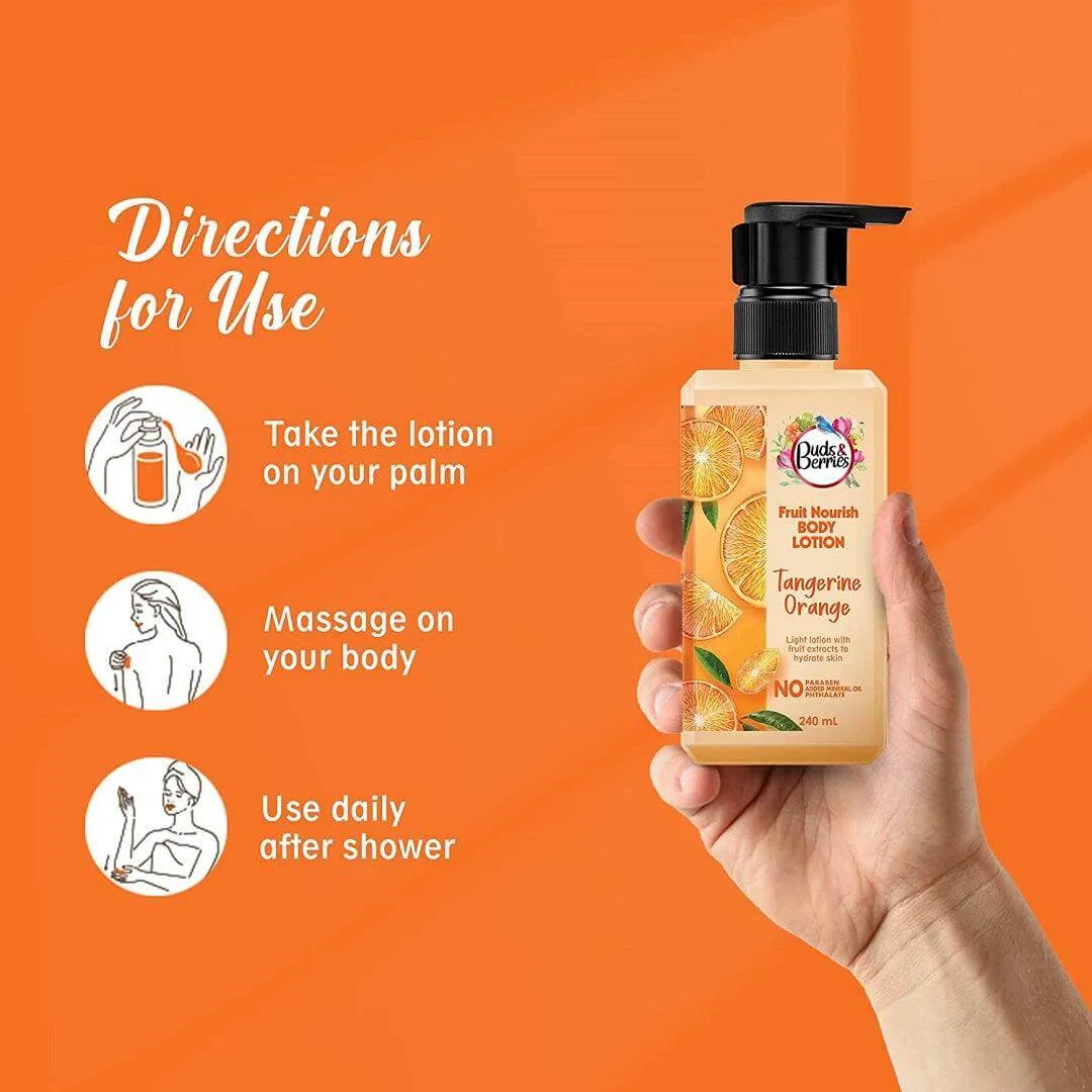 Tangerine Orange Fruit Nourish Body Gel Lotion, Normal Skin - 240 ml