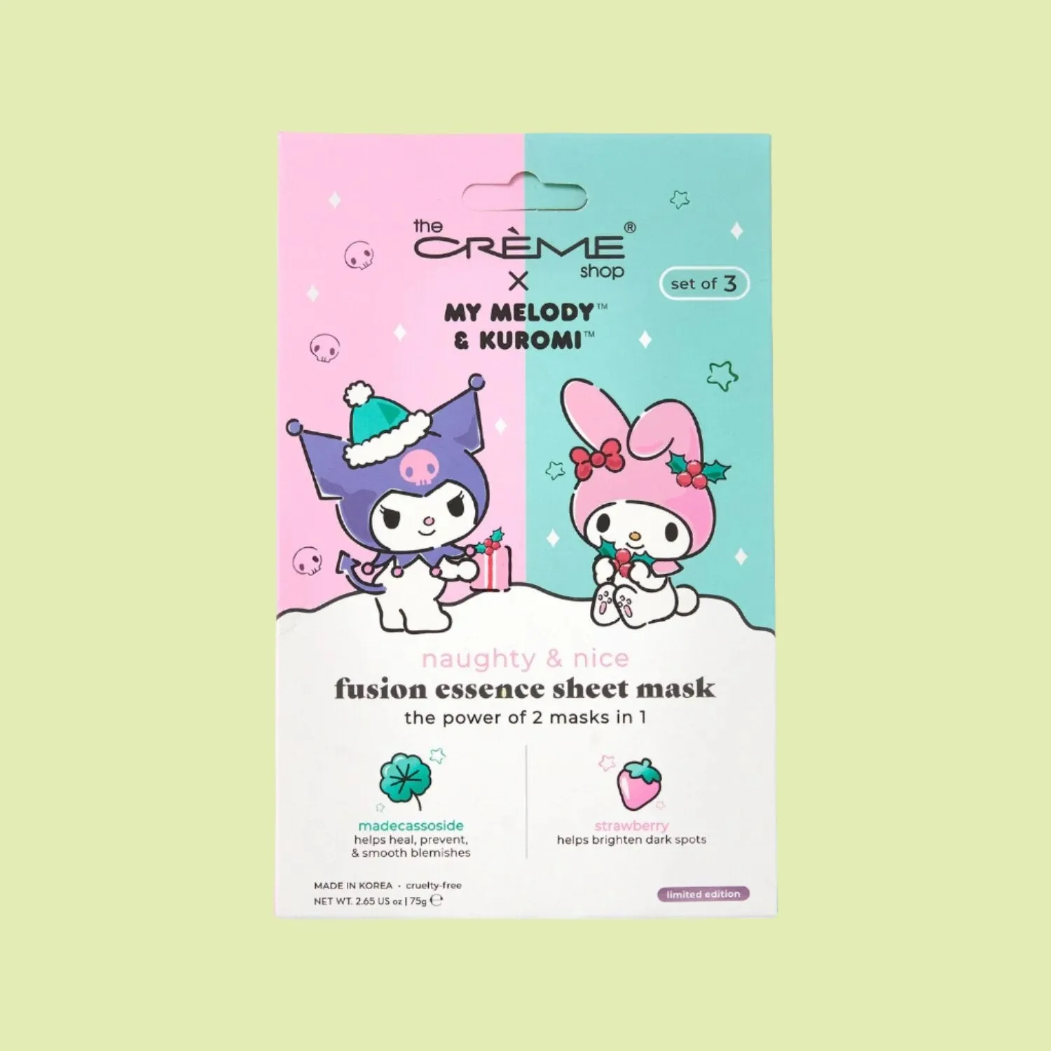 The Creme Shop Fusion Essence Mask My Melody & Kuromi Holiday 3pcs