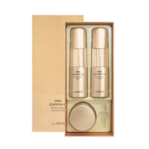 THE SAEM Snail Essential EX Wrinkle Soultion Skin Care 2 Set