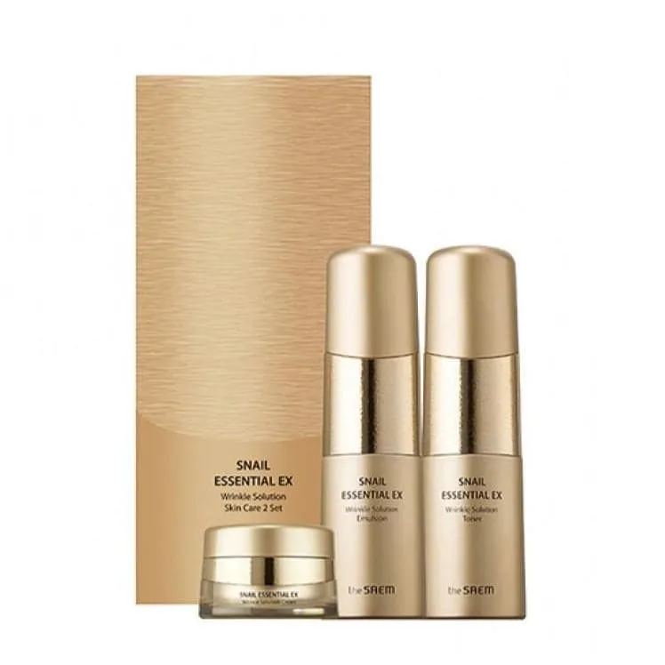 THE SAEM Snail Essential EX Wrinkle Soultion Skin Care 2 Set
