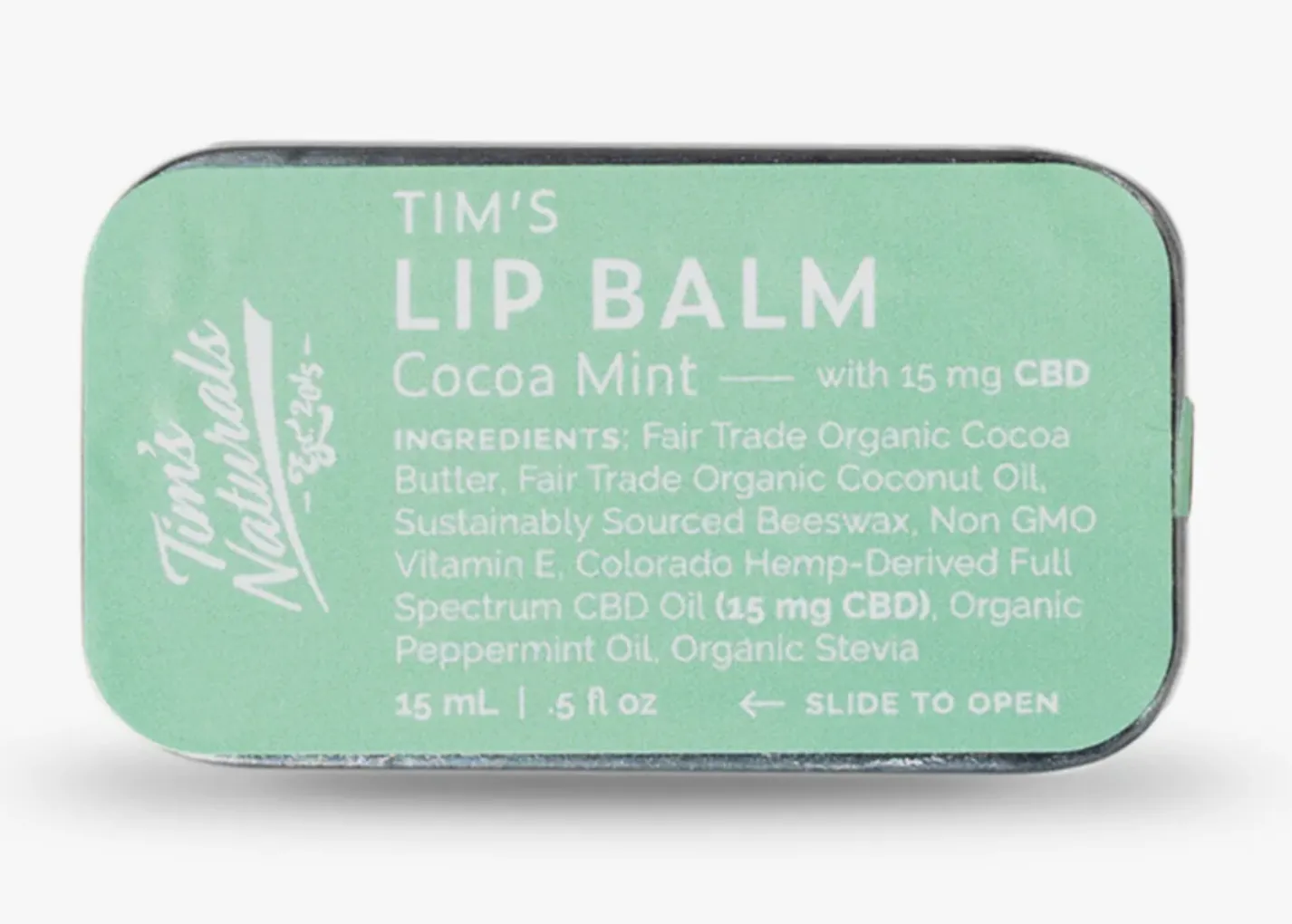 Tim's Lip Balm Tin - Cocoa Mint