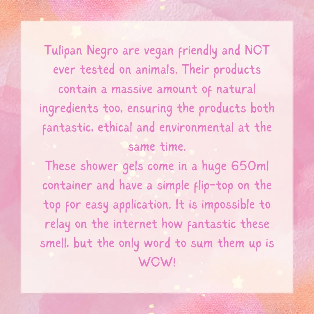 Tulipan Negro VANILLA & MACADAMIA Shower Gel 650ml