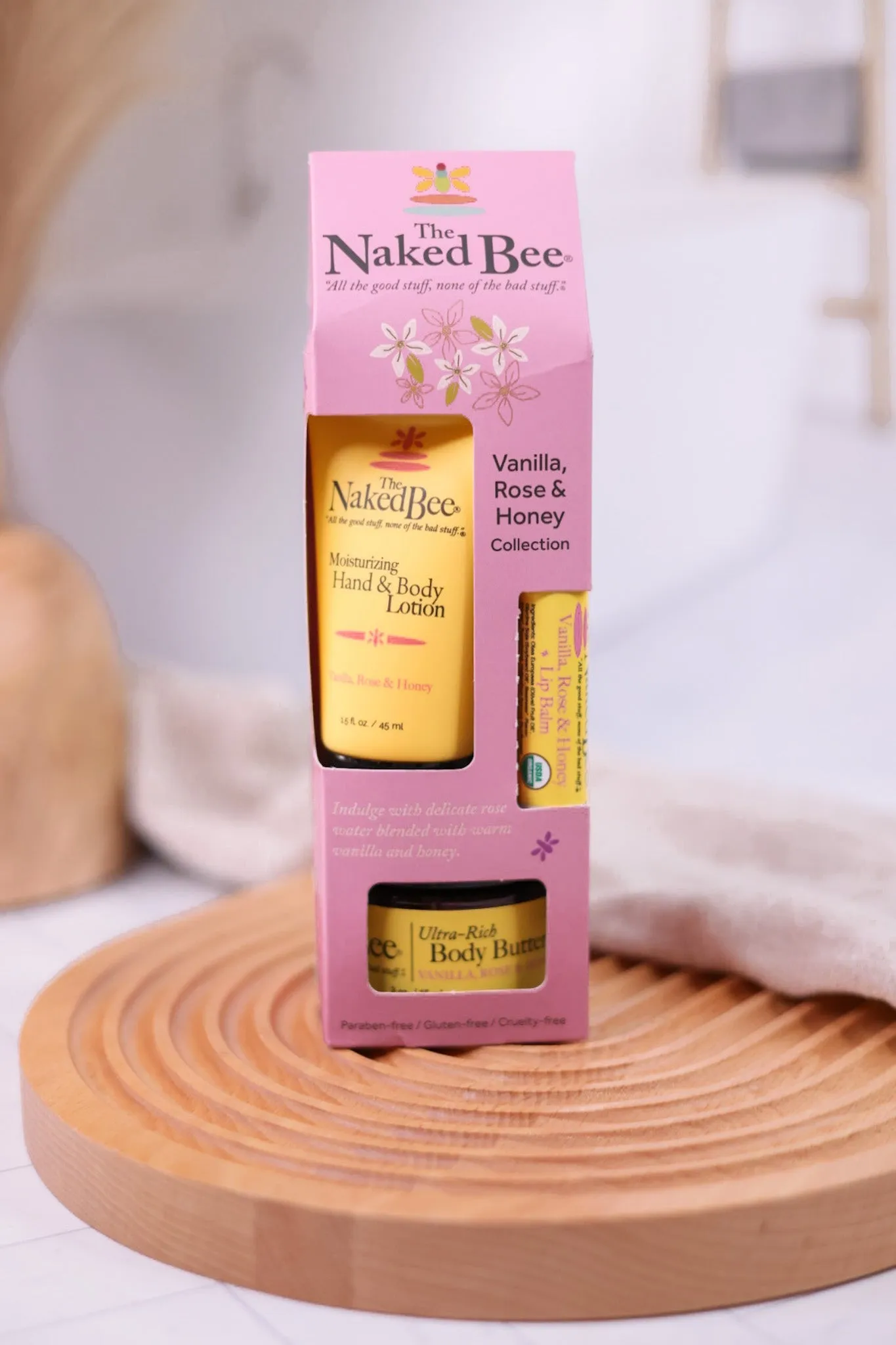 Vanilla, Rose, and Honey Moisturizing Gift Set